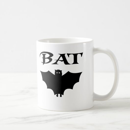 Mug Charmante Chauve-Souris Noir Et Blanc Halloween (Droite)