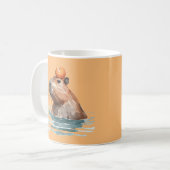Mug Charmante Cute Capybara avec Orange (Devant gauche)