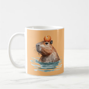 Mug Charmante Cute Capybara avec Orange