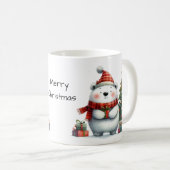 Mug Charmante Ours Polaire Joyeux Noël (Devant droit)