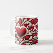 Mug Charmante Rea Coeurs blancs Fête de la Saint-Valen (Devant gauche)