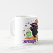 Mug Charmante Sorcière Chat Noir Halloween (Devant gauche)