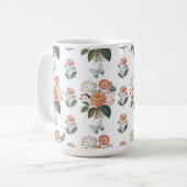 Mug Charme à fleurs avec ailes de papillon (Devant gauche)