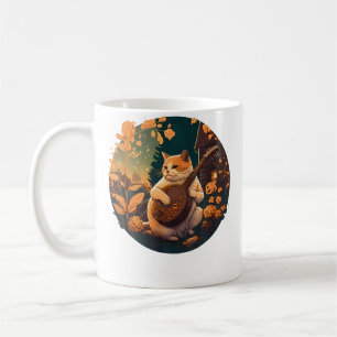 Mug Charme Cottagecore - Chat dodu jouant du banjo - C