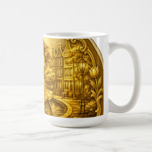 Mug Charme des ponts arqués d'Amsterdam en or
