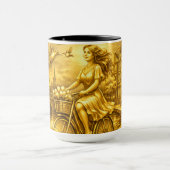 Mug Charme des ponts arqués d'Amsterdam en or (Centre)