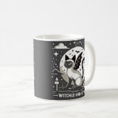 Mug Charme d'Halloween : Chat de Siamèse en vol Whimsi (Devant droit)
