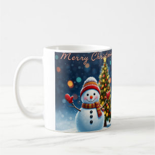 Mug "Charme d'hiver : Arbres de Noël & Snowmen De