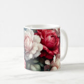 Mug Charme floral de la rose intemporelle (Devant droit)