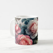 Mug Charme floral de la rose intemporelle (Devant gauche)