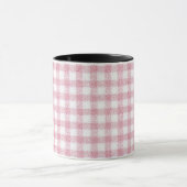 Mug Charme Gingham Rose et Blanc Velouté (Centre)
