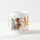 Mug Charme Monogrammé Colibri : Personnalisé (Devant gauche)