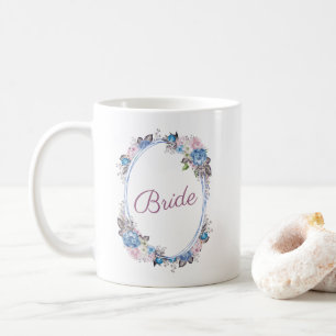 Mug Charme Parisien Fleurs Ovale Cadre Fleurie Mariée