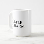 Mug Charme subtil Typographie élégante et féminine (Devant gauche)