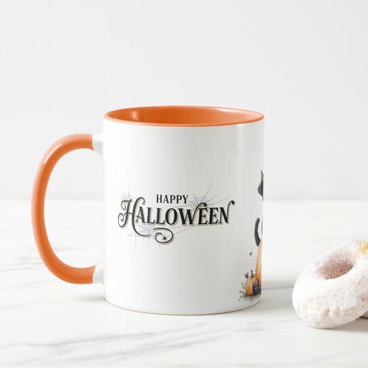Mug Charming Halloween Party sorch, Citrouille et Spoo (Avec donut)