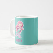 Mug Charming magret Pastel Mermaid avec nom enfant (Devant gauche)