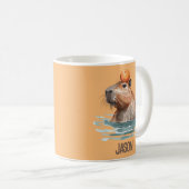 Mug Charming mignonne Capybara avec Orange et nom des  (Devant droit)