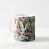 Mug Charming Rabbits, joyeuse fête des mères (Devant gauche)