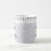 Mug Charming Snowmen en hiver Casquettes et écharpes (Centre)