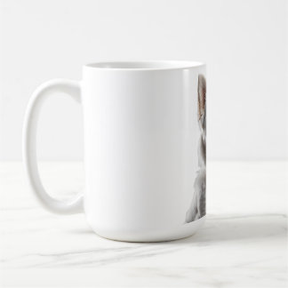 Mug Charming White Shepherd Puppy Portrait