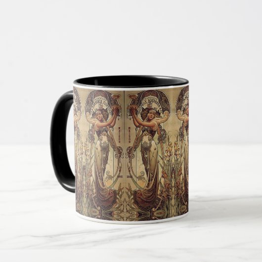 Mug Charnière élégante femme Art nouveau (Devant gauche)