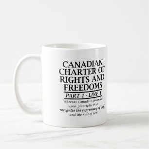 Mug Charte canadienne chrétienne Canada Liberté Religi