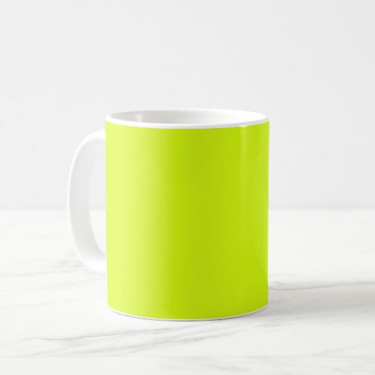 Mug Chartreuse Couleur jaune uni (Devant gauche)