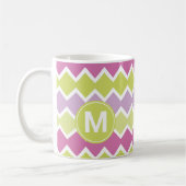 Mug Chartreuse Monogramme rose jaune (Gauche)