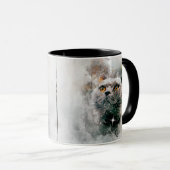 Mug Chartreux Chat et Neige (Devant droit)