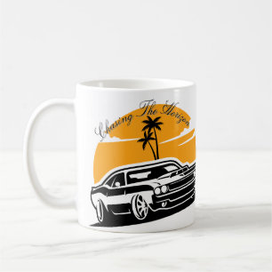 Mug Chasing Horizon Vintage Muscle Car coucher de sole