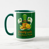 Mug Chasing Luck Catching Cash St Patrick’s - caneca (Gauche)