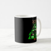 Mug Chasse amusante Cerf et Chasseur de wapitis Arbre  (Devant droit)