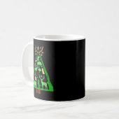 Mug Chasse amusante Cerf et Chasseur de wapitis Arbre  (Devant gauche)