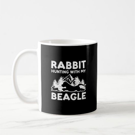Mug Chasse Au Lapin Avec Mon Beagle (Gauche)