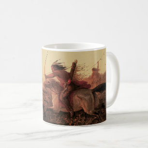 Mug Chasse aux bisons vintage de l'Ouest américain par
