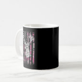 Mug Chasse aux cerfs Camo Drapeau américain Pink Buck (Devant gauche)