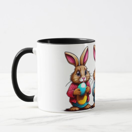 Mug Chasse aux larves : Équipe de lapins de rêve Pâque (Gauche)
