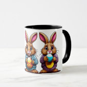 Mug Chasse aux larves : Équipe de lapins de rêve Pâque (Devant droit)