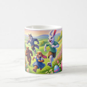 Mug Chasse aux oeufs au printemps - Aventure de Pâques