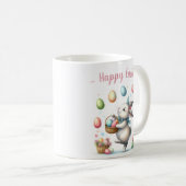 Mug Chasse aux oeufs de Pâques de lapin d'aquarelle -  (Devant droit)