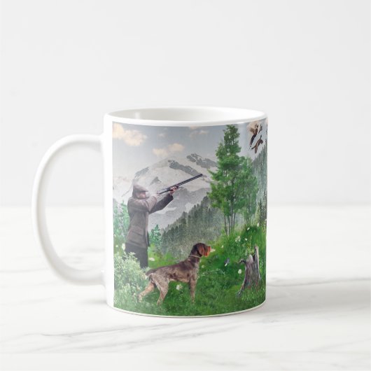 Mug Chasse avec Allemand À poils durs Pointer Tapestry (Gauche)