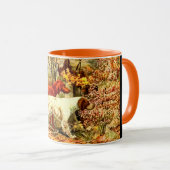 Mug Chasse de chien de canard irlandais à l'automne (Devant droit)