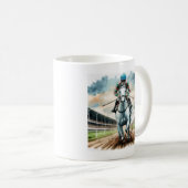 Mug Chasse de course à cheval avec une course d'étirem (Devant droit)