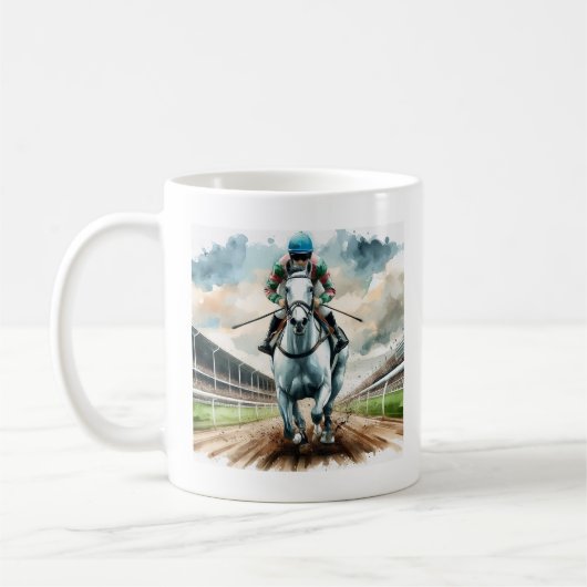 Mug Chasse de course à cheval avec une course d'étirem (Gauche)