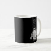 Mug Chasse patriotique Ours Chasseurs de drapeau améri (Devant droit)