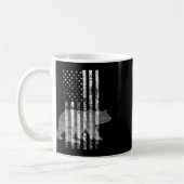 Mug Chasse patriotique Ours Chasseurs de drapeau améri (Gauche)