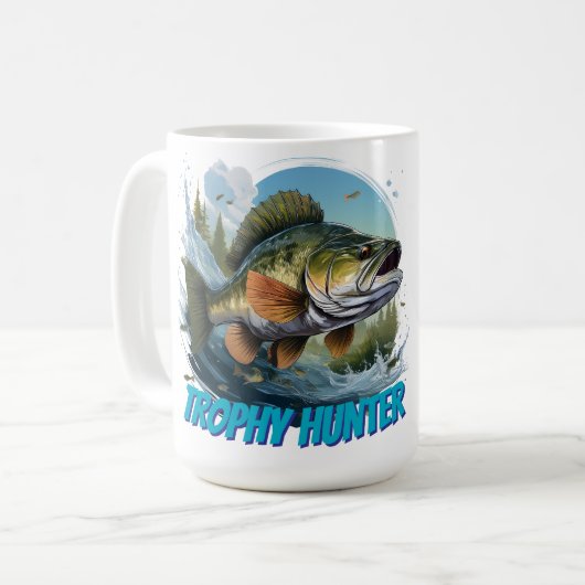Mug Chasseur de Bass Trophy Personnalisable (Devant gauche)