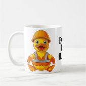 Mug Chasseur de canard expert Construction en caoutcho (Gauche)