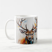 Mug Chasseur de cerf au buck à l'aquarelle (Gauche)