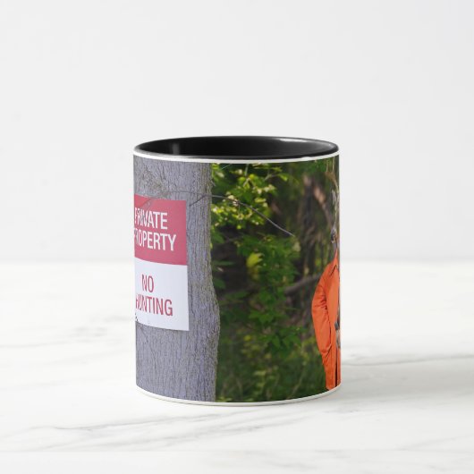 Mug Chasseur de cerfs en bois avec signe (Centre)